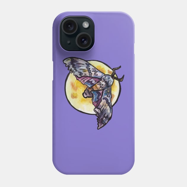 Moon Moth Phone Case by JenTheTracy