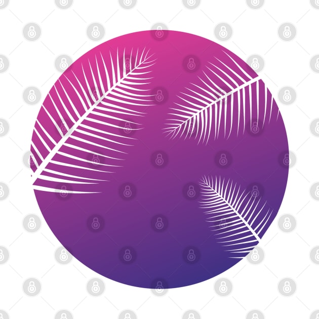 Purple Pink Leaves in a Circle | Positivity by Art by Ergate