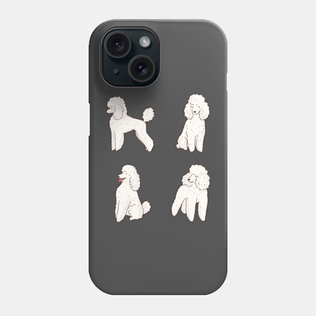 poodle dog pack Phone Case by Mayarart