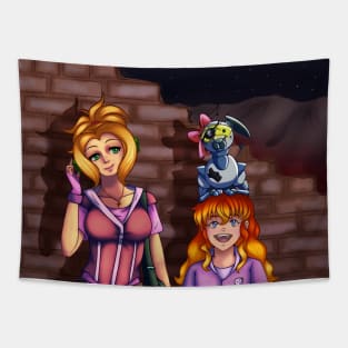 Sci Fi Anime Girls Tapestry