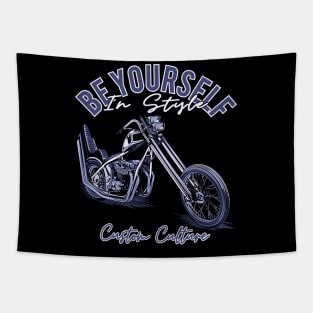 Be yourself in style,Custom culture,custom bike,chopper motorcycle,vintage bike Tapestry