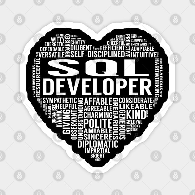 SQL Developer Heart Magnet by LotusTee