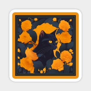 Вombay cat. Style vector (yellow version bombay cat) Magnet