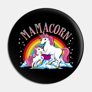 Cute Mamacorn Unicorn Mom Adorable Loving Mama Pin