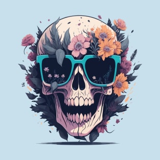 Pastel Flower Skull T-Shirt