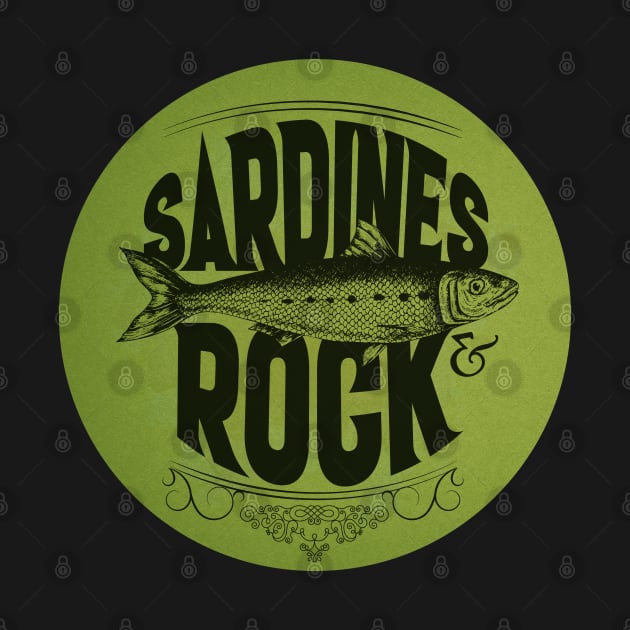 Green Sardines & Rock by CTShirts