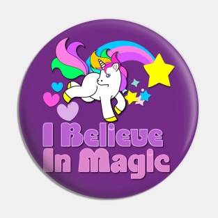 I believe in Magic Unicorn (purple) Pin