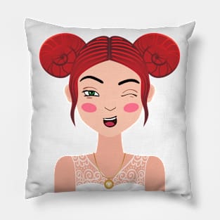 The Girl Sweetest Aries on Earth - Aries Pillow