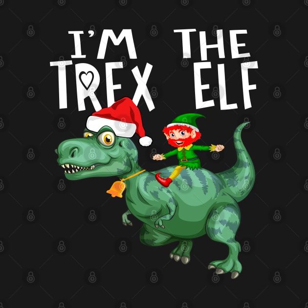 I'm The dinosaur Trex Elf Matching Family Group Christmas by Marcekdesign