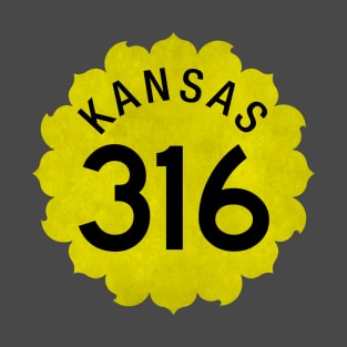 316 Sunflower Route Marker T-Shirt