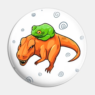 Dino Rider Pin