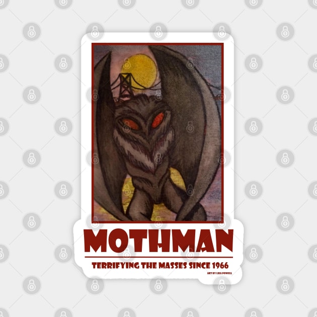 Mothman Magnet by LeiaPowellGlass