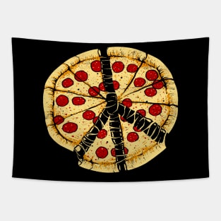 Pizza Peace Sign Pasta Lover Gift Tapestry