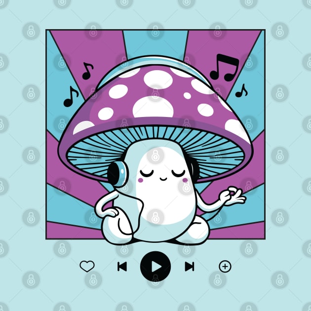 Groovy Mushroom Listening to Music by ElusiveIntro