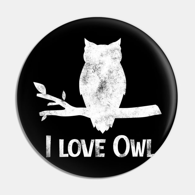 I Love Owl Pin by Imutobi