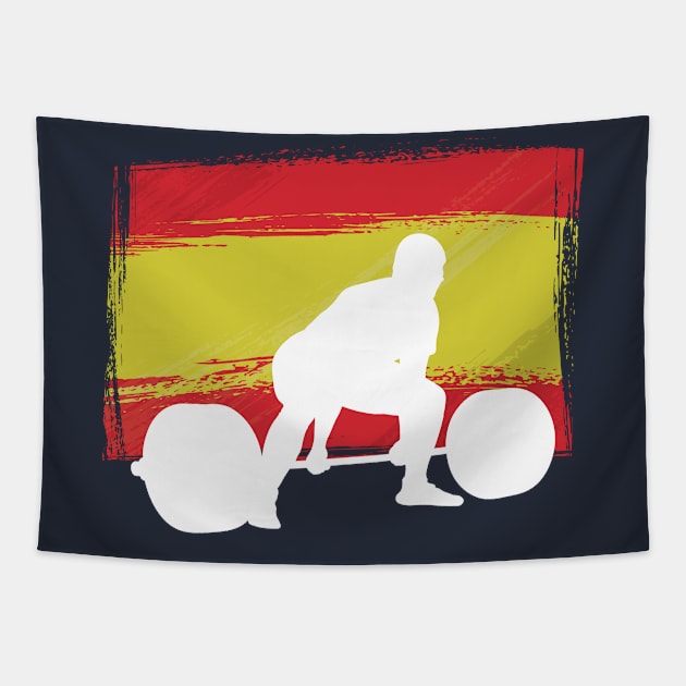 Spanish Flag Deadlift - Powerlifting Tapestry by High Altitude