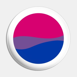 Bisexual Waves Circle Pin