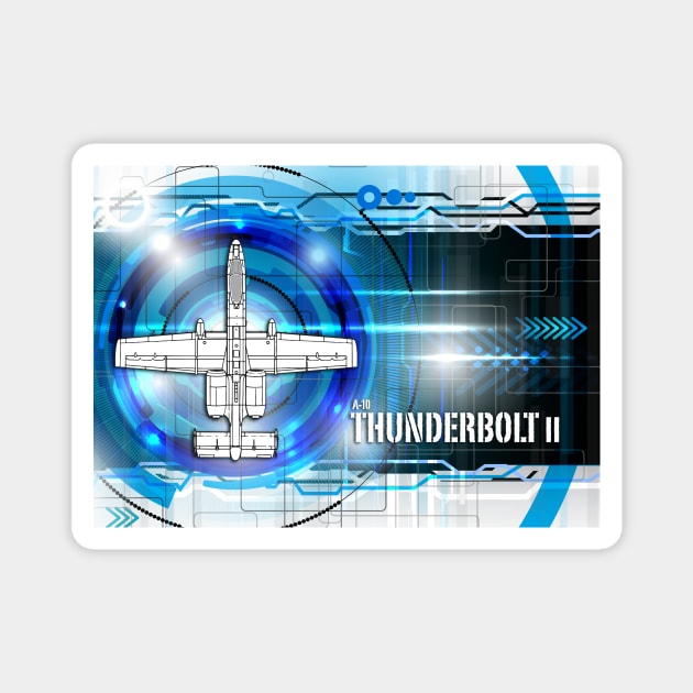 A-10 Thunderbolt II Blueprint Magnet by aviationart