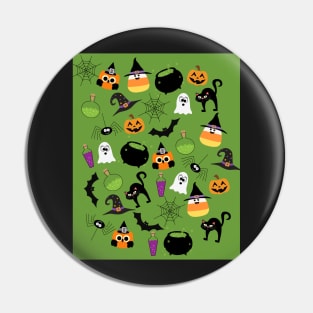 Halloween (green) Pin