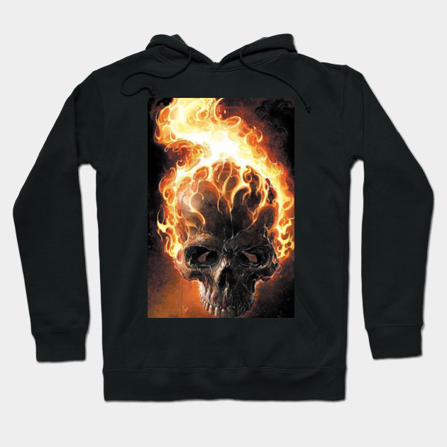 flaming skull hoodie