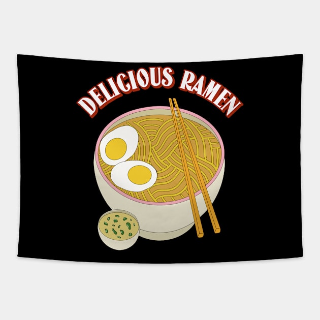 delicious ramen cool design Tapestry by tedd
