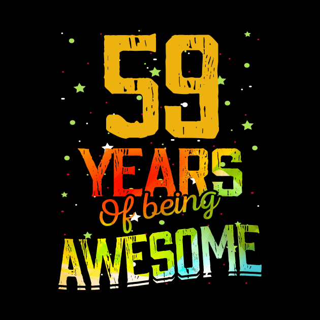 59 Years Of Being Awesome Gifts 59th Anniversary Gift Vintage Retro Funny 59 Years Birthday Men Women by nzbworld