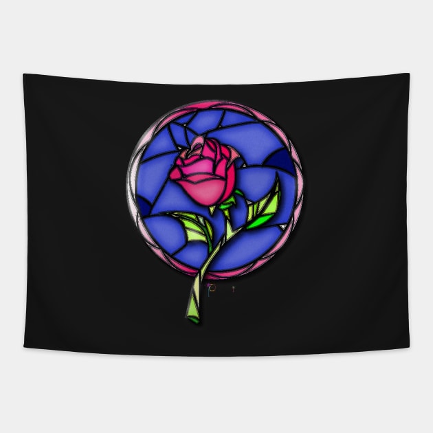 Enchanted Rose Tapestry by G9Design