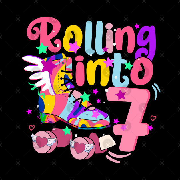 rolling into 7 - 7th birthday girl roller skates theme party by savage land 