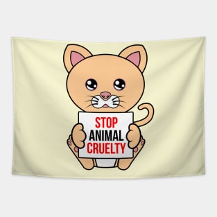 Stop Animal Cruelty Tapestry