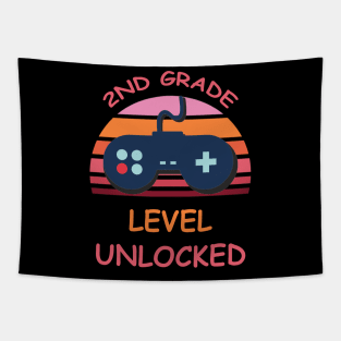 2nd Grade Level Unlocked - School Boys girls and Kids Tapestry