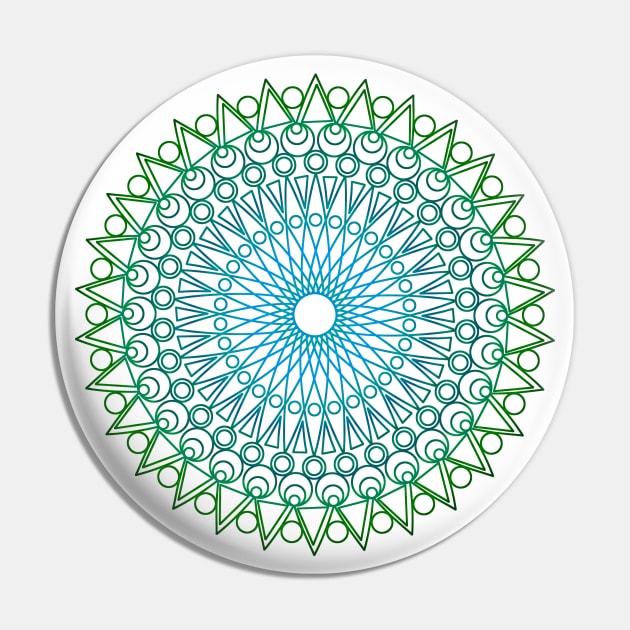 Green mandala Pin by hedehede