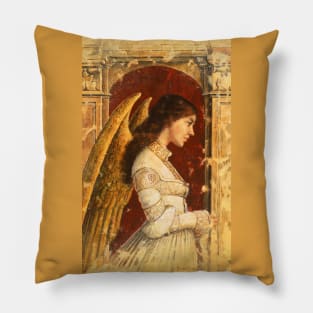 Pre-Raphaelite Fresco Angel Pillow