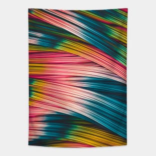 Bubble Gum Colored Abstract Strands Tapestry