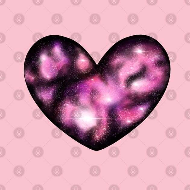 Pink Galaxy Heart by Lady Lilac