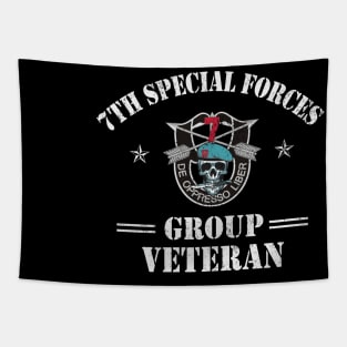 Proud US Army 7th Special Forces Group Veteran De Oppresso Liber SFG - Gift for Veterans Day 4th of July or Patriotic Memorial Day Tapestry