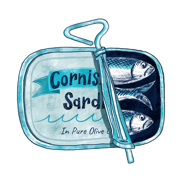 Cornish Sardines in a Tin by SarahWIllustration