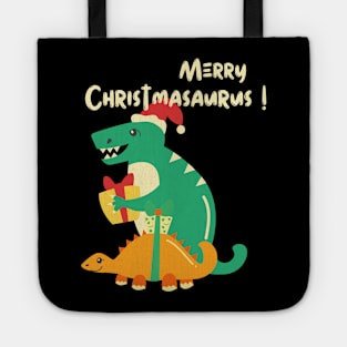 Merry Christmas-saurus! Adorably cute Dino for Xmas Tote