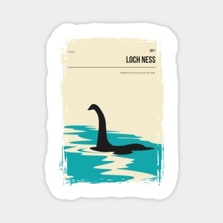 Loch Ness Scotland Cryptid Book Cover Poster Magnet