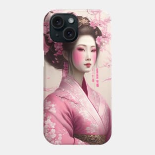 [AI Art] Pretty cherry blossom, main color pink Phone Case