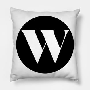 W (Letter Initial Monogram) Pillow