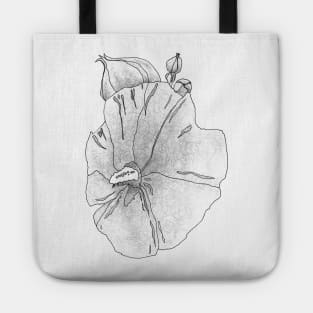 Hibiscus B/W Parkinsons Therapy Art Tote