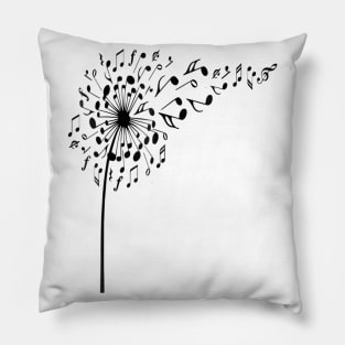 Dandelion Shirt Music Note Shirt Music Lover Pillow