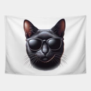 Bombay Cat Wearing Sunglasses Tapestry