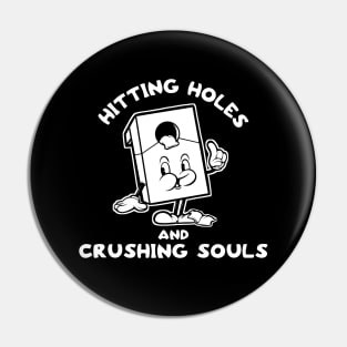 Hitting Holes Funny Corn Hole And Tossing Bags Player Pin