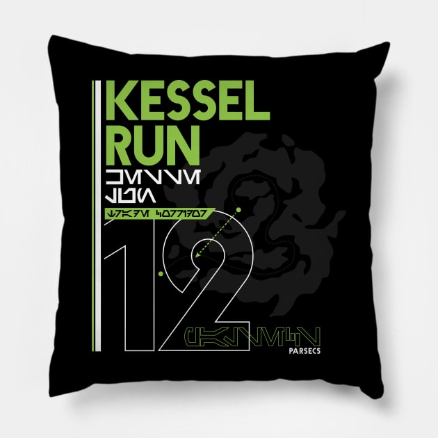 Kessel Run Pillow by MindsparkCreative