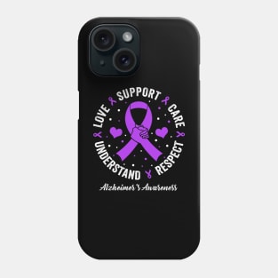 Alzheimer's Awareness  ALZ Love Support Alzheimer's Phone Case