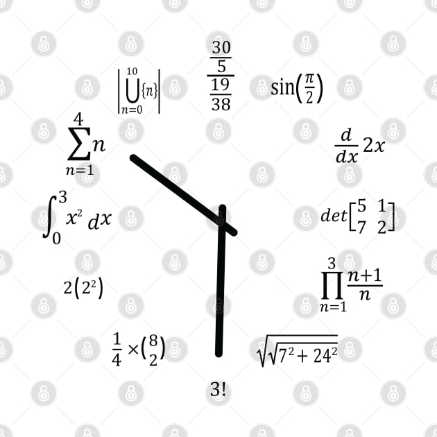 Math Clock by ScienceCorner