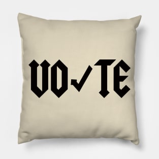 VOTE - Rock and Roll Design T-Shirt Pillow