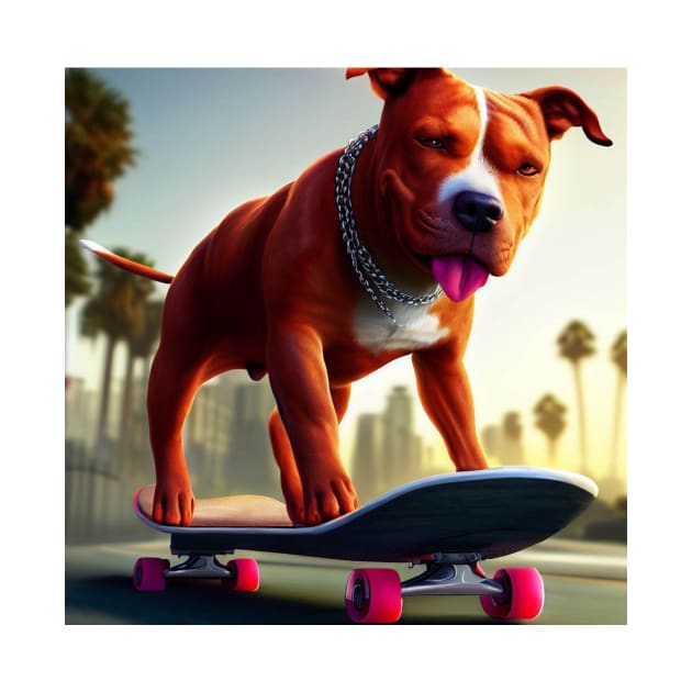 Pitbull Skateboard by Cringe-Designs