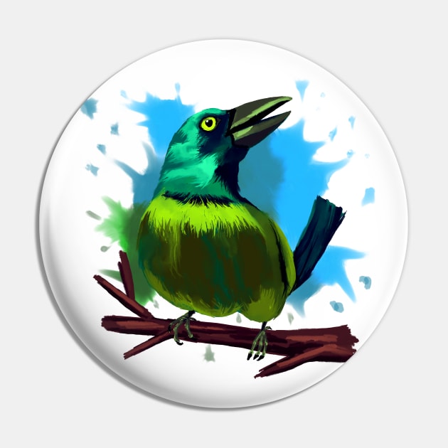 Colorful Grackle Pin by Antiope